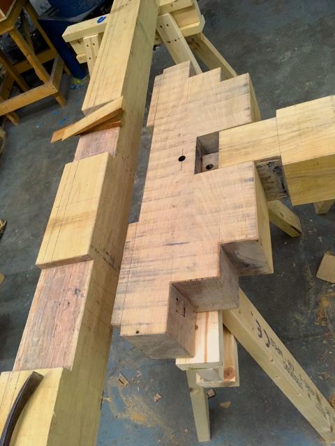 trebuchet, perrier, oak, green oak, joe dart,stroud, carpentry,carpenter